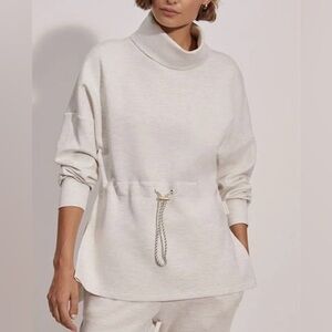 NWT - Varley Freya DoubleSoft Drawstring Waist Tunic in Ivory Marle - Size M